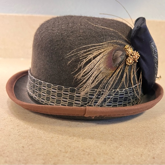Elsie Massey Vintage Steampunk Victorian Derby Bowler Hat